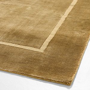 Perpetuum Viscose Ocher Yellow Area Rug by Athena Calderone