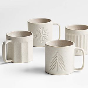 Windam Holiday Mugs, Gift Set of 4