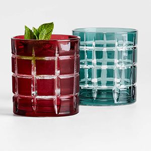 Windowpane Double Old-Fashioned Glasses