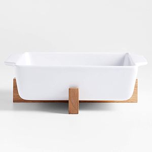 Oven-to-Table Baking Dish with Wood Stand