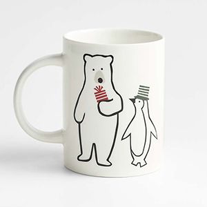 Joan Anderson Arctic Friends Bear & Penguin Christmas Mug