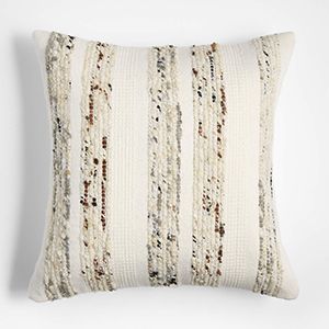 Bozeman Wool Blend Arctic Ivory Throw Pillow