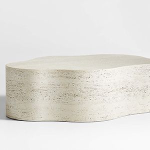 Fleur Faux Travertine Coffee Table