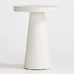 Willy Plaster Pedestal Side Table