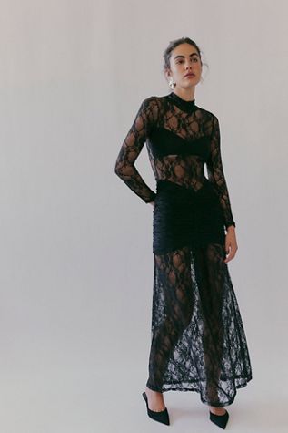 Nightcap Drop Waist Lace Maxi Dress