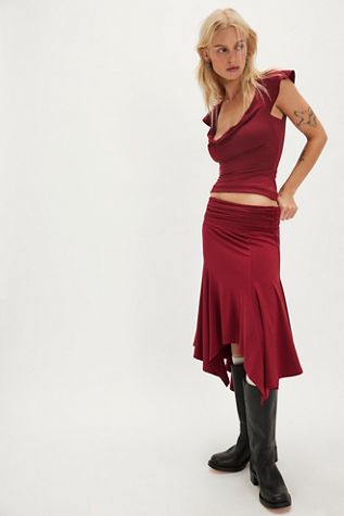 Guizio Soffiano Midi Skirt Set