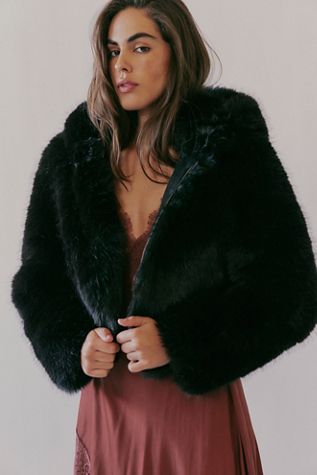 Louder Please Hooded Faux Fur Jacket