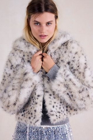 Louder Please Hooded Faux Fur Jacket