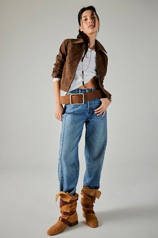 We The Free Stick Around Mid-Rise Straight Curve Jeans