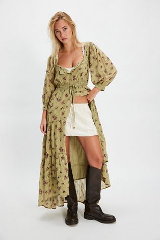 Morning Meadows Long-Sleeve Maxi Dress