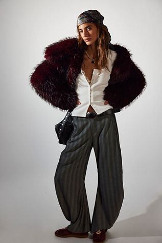 Spotlight Barrel Pinstripe Trousers