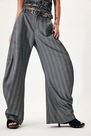 Spotlight Barrel Pinstripe Trousers