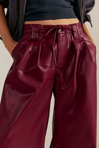 Julien Wide Leg Vegan Leather Pants
