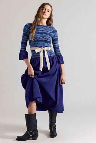 Guiding Star Smocked Midi Dress