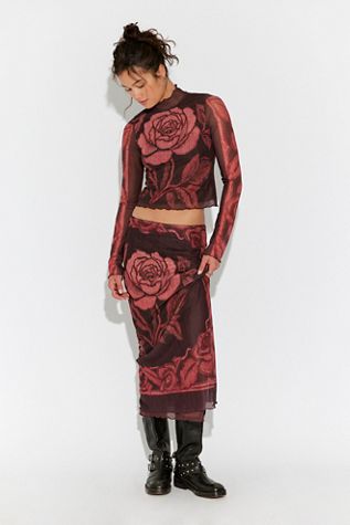 The Shadow Printed Midi Skirt Set