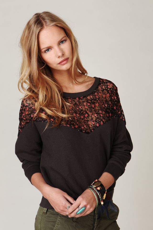 rd style tonie lace inset pullover