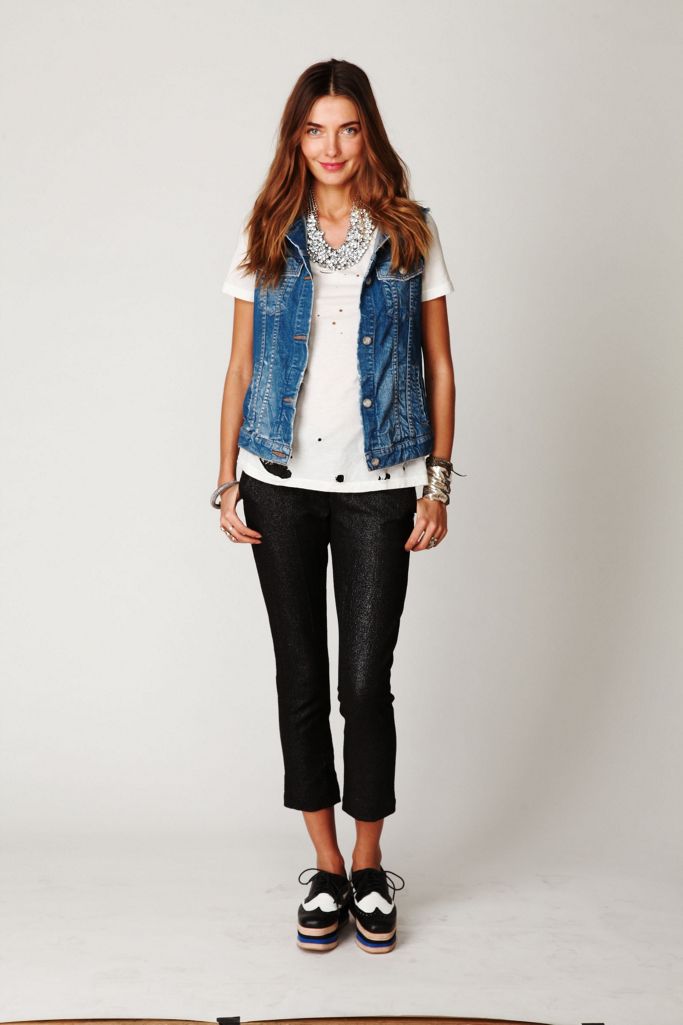 silver shimmer pants