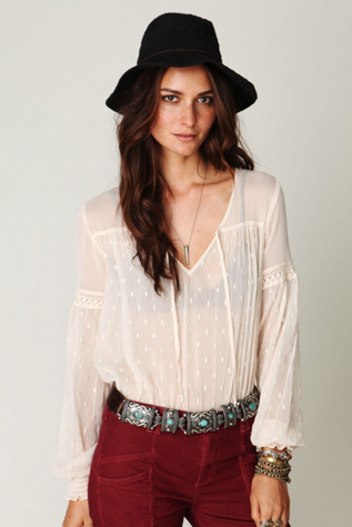 free people polka dot shirt