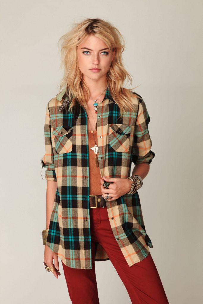 free people flannel jacket