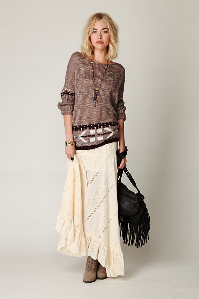 Solid Pieced Maxi Skirt Free People Solid Pieced Maxi Skirt Free People