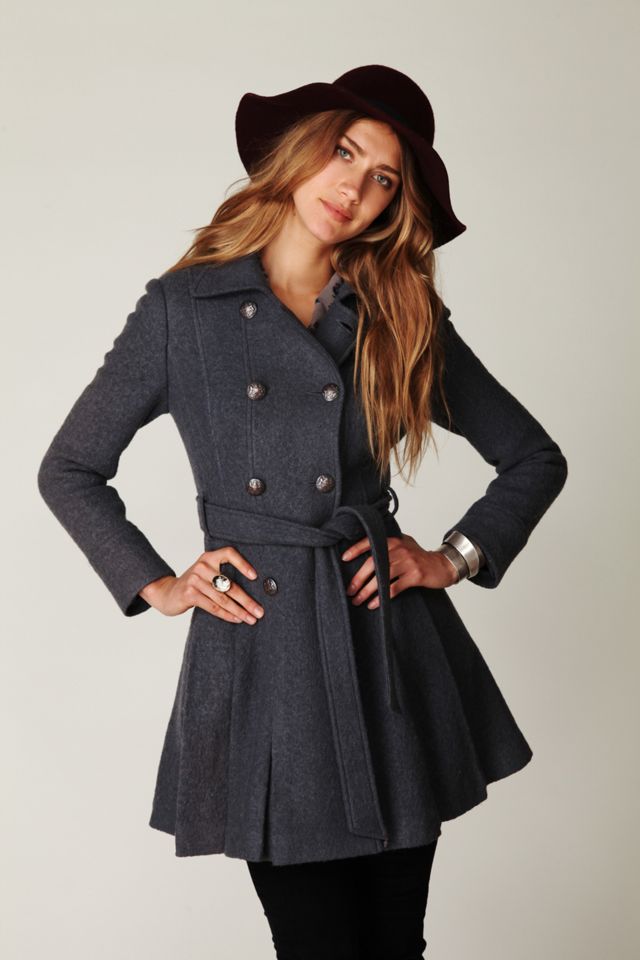 Double Breasted Tie Wool Coat | Free People