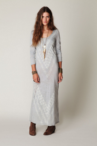 free people silver maxi