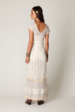 free people crochet maxi dress