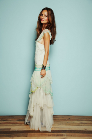 used bohemian wedding dress