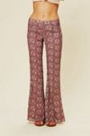 printed flare trousers