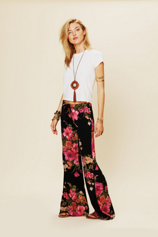 floral bell bottoms