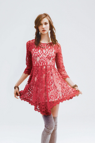floral mesh dress