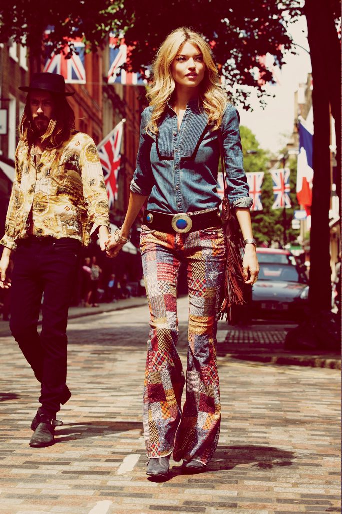 Patchwork Corduroy Flare Free People