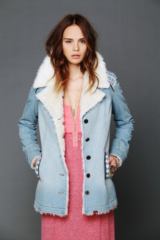 free people denim sherpa jacket