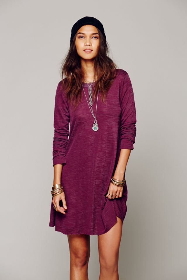 Long Sleeve Swing Dress Free People