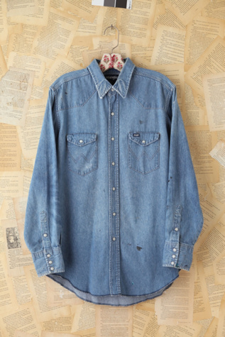 wrangler denim shirt vintage