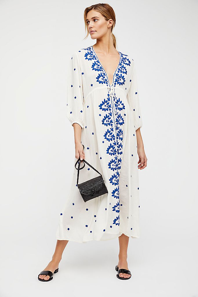 Embroidered Fable Midi Dress | Free People