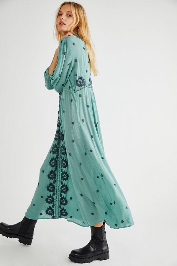 Slide View 3: Embroidered Fable Midi Dress