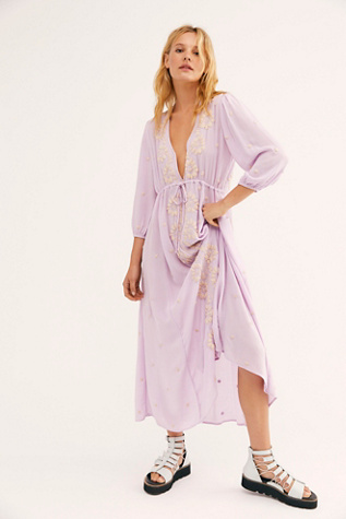 free people embroidered fable midi dress