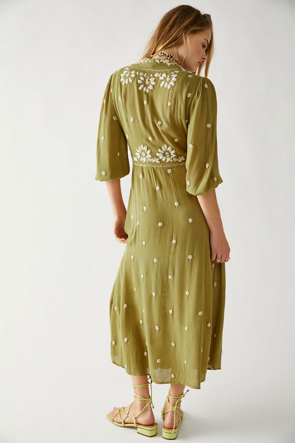 Embroidered Fable Midi Dress Free People