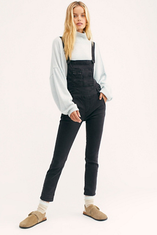 free people jean jumpsuit