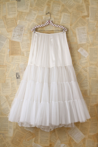 Vintage White Tulle Maxi Skirt | Free People