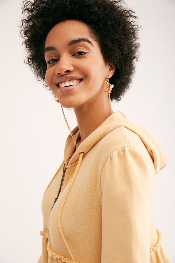 Slide View 3: Tiered Trapeze Zip Sweatshirt