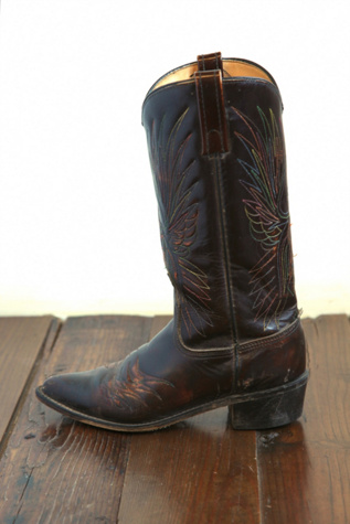 vintage leather cowboy boots
