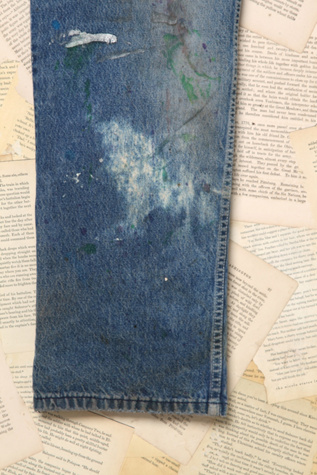 pants with paint on them