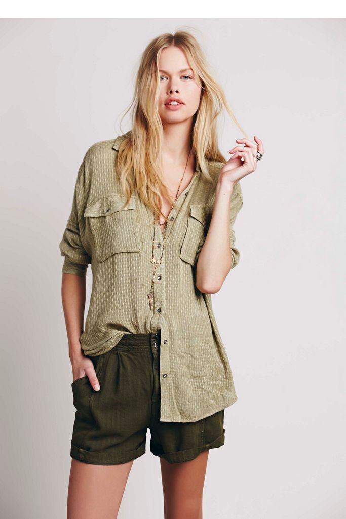 easy care textured shirt