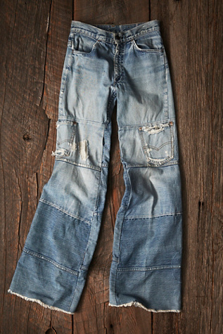 vintage patchwork jeans