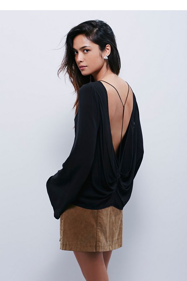 free people open back shirt