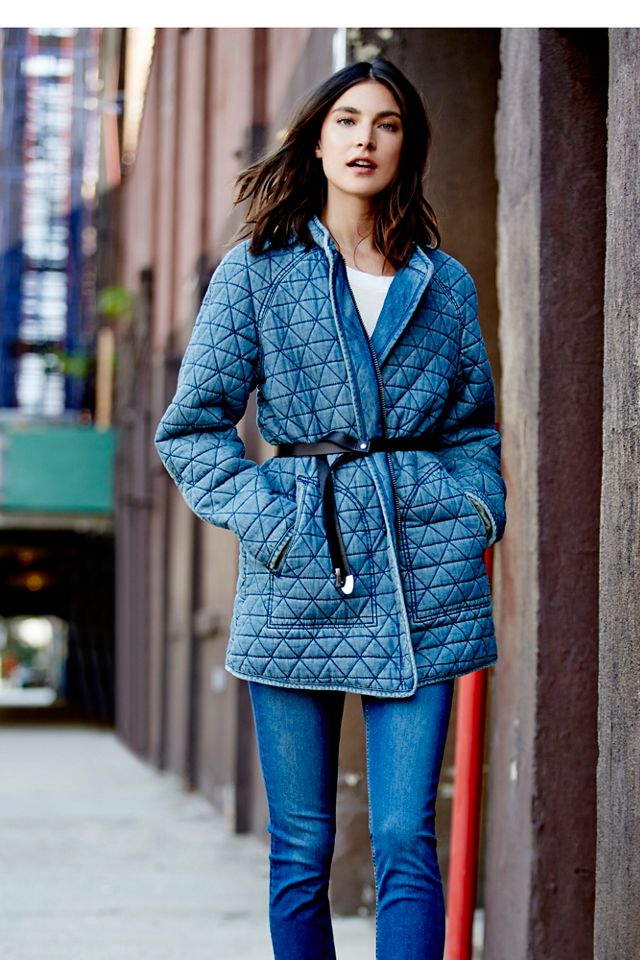 Chambray Quilted Jacket Free People