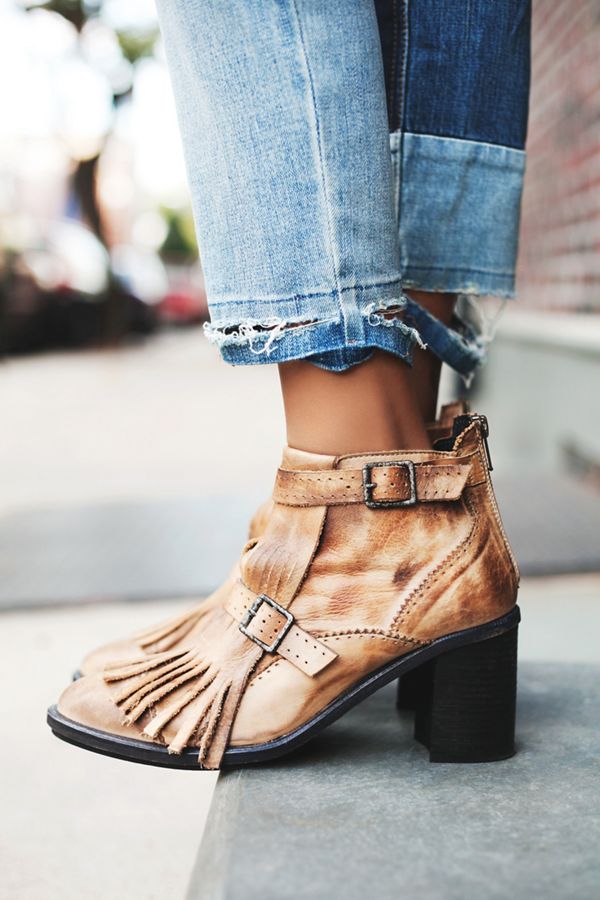 circle heel booties