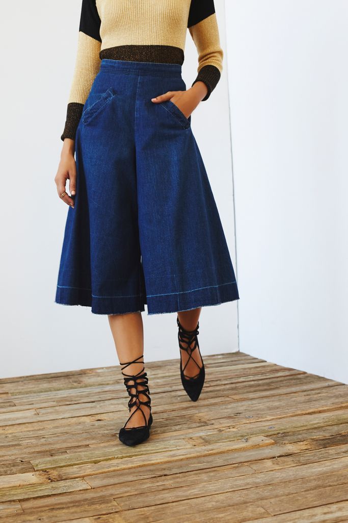 Vintage Denim Culottes | Free People